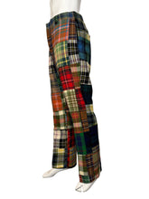 Load image into Gallery viewer, 1960's Patchwork Tartan Plaid Wool Pants - Size 35X31