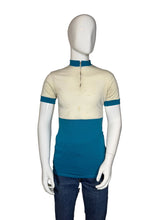Load image into Gallery viewer, Mannequin wearing a vintage cycling jersey with 'Schlitz Light Tucson' text on a plain background