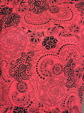 Load image into Gallery viewer, 1940's Red Paisley Rayon Day Dress - Size M