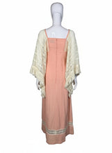 Load image into Gallery viewer, 1970's Pink and Cream Gauze Prairie Dress - Size S