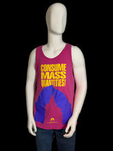 Load image into Gallery viewer, Mannequin wearing a tank top with text and a graphic design on a plain background