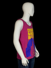 Load image into Gallery viewer, Mannequin wearing a pink tank top with text on a plain background