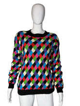 Load image into Gallery viewer, 1980's Deadstock Northern Isle Harlequin Sweater - Size S