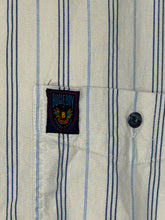 Load image into Gallery viewer, 1980's Bugle Boy Pinstriped Cotton Button Up Size L