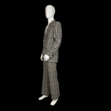 Load image into Gallery viewer, Mannequin wearing a gray checkered suit against a white wall.