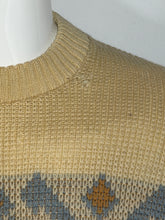 Load image into Gallery viewer, Close-up of damage to the knit near the neckline