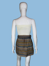 Load image into Gallery viewer, 1960's Woven Belted Tapestry Mini Skirt - Size S