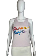 Load image into Gallery viewer, Mannequin wearing a pink tank top with 'Ocean Pacific' text on a plain background