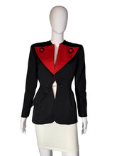 Load image into Gallery viewer, 1940's Red and Black Gabardine Suit Jacket - Size S
