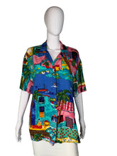 Load image into Gallery viewer, 1980's Vacation Blouse - Size L/XL