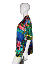 Load image into Gallery viewer, 1980's Vacation Blouse - Size L/XL