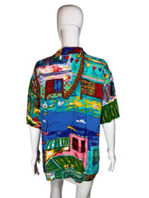Load image into Gallery viewer, 1980's Vacation Blouse - Size L/XL