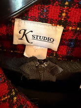 Load image into Gallery viewer, 1990's Red Plaid Tweed Dress and Jacket Duo - Size M