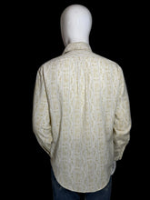 Load image into Gallery viewer, 1970's Men's Zodiac Print Button Up Dress Shirt- Size L