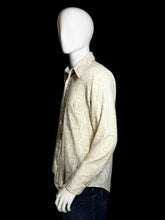 Load image into Gallery viewer, 1970's Men's Zodiac Print Button Up Dress Shirt- Size L