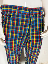 Load image into Gallery viewer, 1970's Plaid Flared ToughSkins Jeans - Size 36