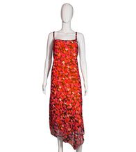 Load image into Gallery viewer, Mannequin wearing a red patterned dress on a plain background