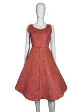 Load image into Gallery viewer, Red textured outfit on a white mannequin against a white background