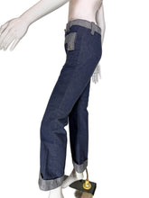 Load image into Gallery viewer, Mannequin wearing blue jeans with a plain background