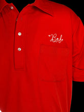 Load image into Gallery viewer, Red shirt with 'bob' embroidered on it