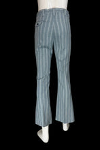 Load image into Gallery viewer, Blue striped pants on a mannequin against a plain background