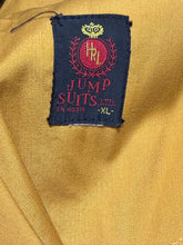 Load image into Gallery viewer, 1960's Goldenrod Cotton Men's Jumpsuit Size L