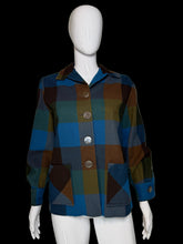 Load image into Gallery viewer, Plaid jacket on a mannequin against a plain background