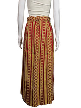 Load image into Gallery viewer, 1970's Red and Gold Brocade Maxi Skirt Size M