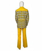 Load image into Gallery viewer, Mannequin wearing a yellow plaid suit