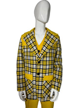Load image into Gallery viewer, Yellow plaid jacker on a mannequin against a white background