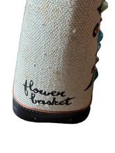 Load image into Gallery viewer, Canvas Purse with 'Flower Basket' writing