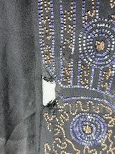 Load image into Gallery viewer, 1920's Black Beaded Evening Dress Size M