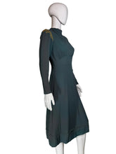 Load image into Gallery viewer, Teal dress on a mannequin against a white background.