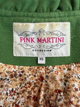 Load image into Gallery viewer, 2000's Green Ruffled Over Coat Size XS