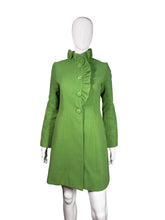 Load image into Gallery viewer, Green coat on a mannequin against a white wall