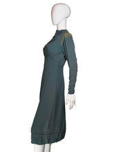 Load image into Gallery viewer, Teal dress on a mannequin with a white background