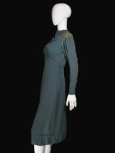 Load image into Gallery viewer, Teal dress on a mannequin with a white background