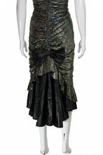 Load image into Gallery viewer, Black dress on a mannequin against a white background.