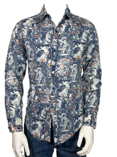 Load image into Gallery viewer, 1970's Art Nouveau Print Linen Button Up