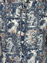 Load image into Gallery viewer, 1970's Art Nouveau Print Linen Button Up