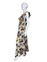 Load image into Gallery viewer, Floral dress on a mannequin against a plain wall.