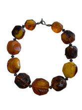 Load image into Gallery viewer, Necklace with amber-colored beads