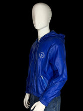 Load image into Gallery viewer, Blue jacket on a mannequin with jeans against a plain background