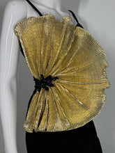 Load image into Gallery viewer, Close up of the gold accent on the front of the dress