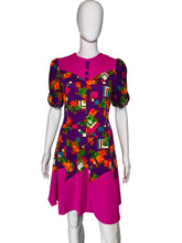 Load image into Gallery viewer, Colorful patterned dress on a mannequin against a white background