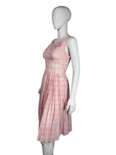 Load image into Gallery viewer, Mannequin wearing a pink plaid dress on a white background