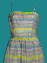 Load image into Gallery viewer, Striped dress on a mannequin with a white background