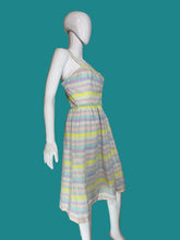 Load image into Gallery viewer, Pastel striped dress on a mannequin