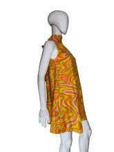 Load image into Gallery viewer, Mannequin wearing a colorful sleeveless dress with a pattern