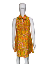 Load image into Gallery viewer, Mannequin wearing a colorful sleeveless dress with a pattern